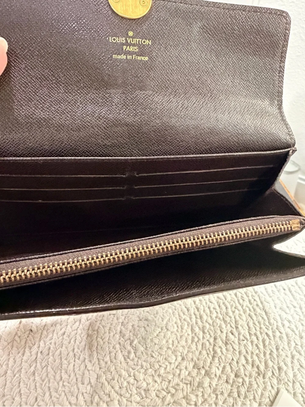 Louis Vuitton Monogram Idylle Pattern Sarah Wallet w/ removable crossbody insert